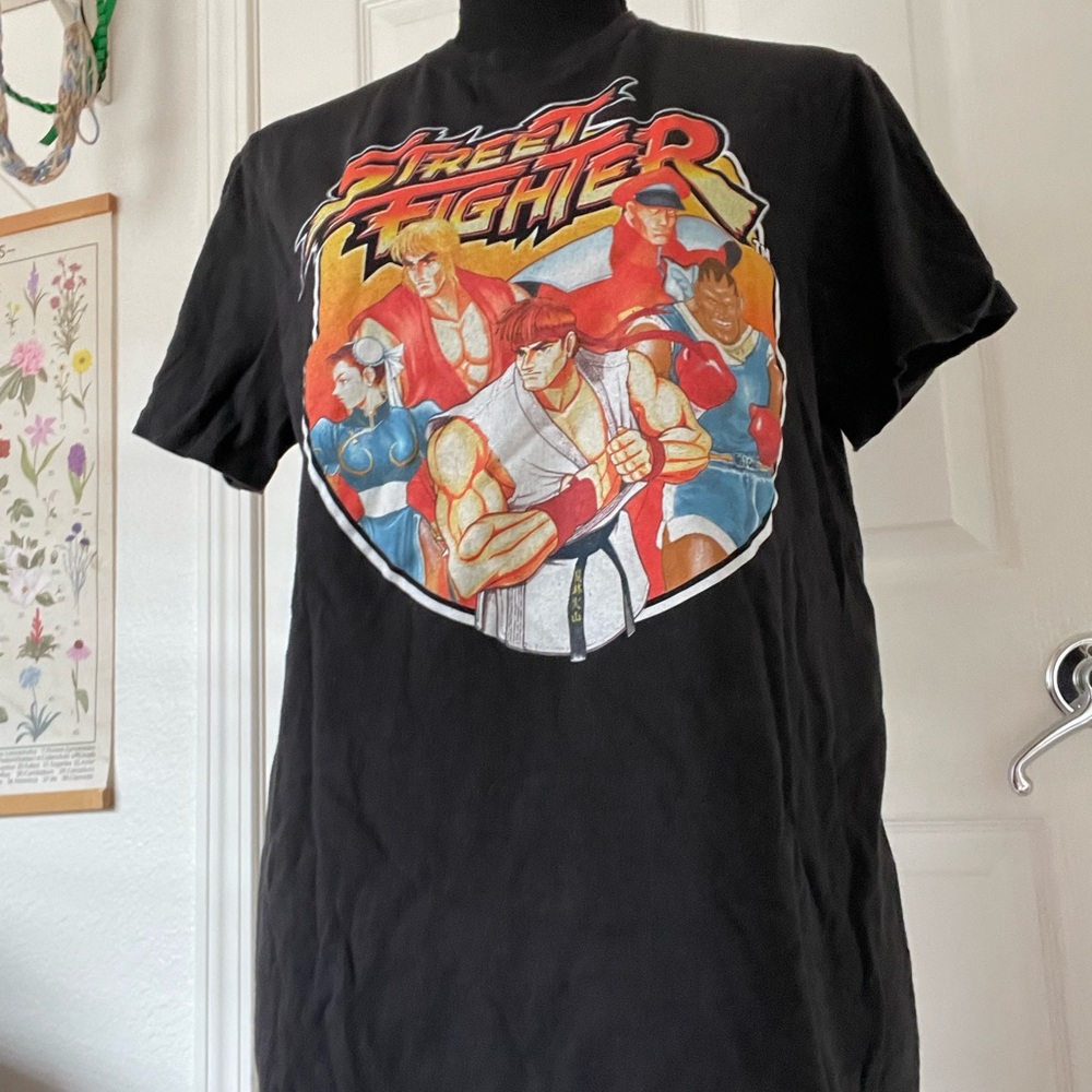Vintage Street Fighter Graphic Black T-Shirt